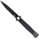 CobraTec Knives Stiletto Button Lock Assisted Opening Folding Knife, 4 in, VG10 Steel, Spear Point Blade, G-10, Black Handle, CTSTLBLG1OBLKBLK