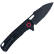 CobraTec Knives Wolverine Liner Lock Serrated Folding Knife, 3.125 in, D2 Steel, Drop Point Blade, G-10, Black Handle, CTWOLVERINEBLKDS