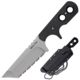 Cold Steel Mini Tac 6.5in Tanto Fixed Blade Neck Knife, Serrated, Japanese AUS8A Stainless Blade, Griv-Ex Handle, CS-49HTFS