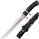 Cold Steel San Mai Black Bear Classic Fixed Blade Knife, 8.25in, VG-10 San Mai, Clip Point Blade, Black, Long G-10 Handle, CS-35AR