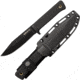 Cold Steel SRK Compact Fixed Blade Knife, 5in, SK-5 w/ Black Tuff-Ex Finish Blade, Black, Long Kray-Ex Handle, CS-49LCKD