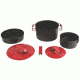 Coleman Rugged 6-Piece Family Cookware Set, Black / Red 2000025202