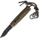 Colonial Auto Ranger Button Lock Automatic Folding Knives 2.75in, Black Oxide Coated Partially Serrated Stainless Tanto Blade, Tan Grooved Polymer Handle, COL110