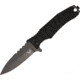 Combat Ready Bomber A/O Folding Knife, 3.75in, Stainless Blade, Grooved Black Aluminum Handle CBR333A
