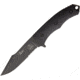 Combative Edge Rebel Fixed Blade Serrated Fixed Blade Knife, 5in, Partially Serrated, Drop Point, Black, G10 Handle CBE00441