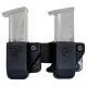 Comp-Tac Twin Belt Clip Mag OWB Kydex, Size 19 - M&amp;P Shield 9mm/40, Left Hand, Black, C62319000LBKN