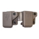 Comp-Tac Twin Belt Clip Mag OWB Kydex, Size 4 - Glock 9/40 Double Stack, .45 GAP, Left Hand, Dark Earth, C62304000LFDN