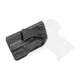 Rounded IWB KYDEX Holster, Heckler &amp; Koch P2000SK, Left Hand, Black, HKH-P2000SK-BK-LH-VAR
