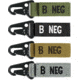 Condor Outdoor Blood Type Key Chain 4 Pcs/Pack, Bneg, Black, 239B-002