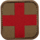Condor Outdoor Blood Type O- Patch, Single, Coyote Brown/Red, 231-498