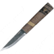 Condor Tool and Knife Indigenous Puukko Knife, 8.5in Overall, 3.75in Condor Classic Finish 1095Hc Steel Blade, Walnut Handle, Brown Leather Sheath, CTK2811-3.9HC