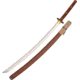 Condor Tool and Knife Kondoru Katana Fixed Blade Knife, 28.75in, 1075 Carbon Steel, Standard Edge, Brown, Walnut Handle CTK10152875HC