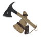 Condor Tool and Knife Sentinel Axe Desert, 14.5in Overall, 3.75in Cutting Edge, 7in Black Traction Coated 1075Hc Steel Axe Head, Tan Cord Wrapped Handle, Tan, CTK1810-3.6