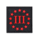 Condor Outdoor Three Percenter PVC Patch 6Pcs/Pack, Red, 181008-010
