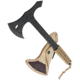 Condor Tool and Knife Throwing Axe Canvas Sheath, 12.75in Overall, 3.63in Cutting Edge, 7in Black Powder Coated 1075Hc Steel Axe Head, Tan Cord Wrapped Handle, Tan, CTK1401-1.4
