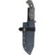 Condor Tool and Knife Black Leaf Fixed Blade Knife, 10.38in Overall, 5.38in Condor Classic 1095HC Steel Blade, Black Canvas Micarta Handle, Gray Kydex Belt Sheath, CTK2847-5.4-HC