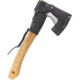 Condor Tool and Knife Mountaineer Trail Hatchet, 14.13in Overall, 5.75in 1060HC Steel Axe Head w/ 3.5in Cutting Edge, Burnt American Hickory Handle, Black Leather Belt Sheath, CTK2854-6.3-HC