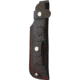 Cougar Creek Survival Bowie Red Linen Knife, 11.25in Overall, 6.63in Satin 1095Hc Steel Blade, Red Linen Micarta Handle, Green Liners, Black Leather Sheath, TFCC5 RED LINEN
