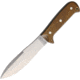 Cougar Creek Wilderness Survivor Brown Knife, 10.5in Overall, 5.75in Satin 1095Hc Steel Blade, Brown Canvas Micarta Handle, Green Liners, Brown Leather Sheath w/ Sharpening Stone, QC0113BROWN CANVAS