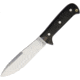 Cougar Creek Wilderness Survivor Line Knife, 10.5in Overall, 5.75in Satin 1095Hc Steel Blade, Black Linen Micarta Handle, Red Liners, Brown Leather Sheath, CCQC0113B