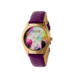 Crayo Graffiti Leather-Band Watch, Multicolor/Purple, CRACR4006
