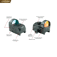 Crimson Trace Compact Electronic Open Reflex Sight for Rifles/Shotguns, 3.25 MOA, Burris Docter/Picatinny Mount, Black CTS-1300