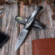Cudeman Delta Horn Folding Knife, 4.25in Closed, 3.25in Satin Vanadium Molybdenum Steel Blade, Horn Handle, 344-A