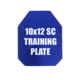 Custom Armor Group Non Ballistic Blue Marked SAPI Training Plate, Shooters Cut, 10in x 12in, GTP-SC-SC-1012-NY