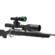 Cyclops Scope Mounted Varmint Light, Rechargeable LED Flashlight w/ Green LED, 250 Lumens, Clam Pack, Black, CYC-VB250NC