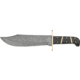 Damascus Bowie Fixed Knife, Damascus Steel Blade, Horn Handles with brass spacers DM1010
