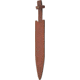 Damascus Braided Ruby Short Sword, DM5047