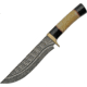 Damascus Camel Bone and Horn Hunter Knife, 7.25 Damascus steel blade, Camel bone and buffalo horn handle, DM-1227BO