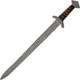 Damascus Damascus Sword Wire Wrap, 27.5 unsharpened Damascus steel blade, Wood handle, DM-5021