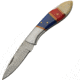 Damascus Lockback Red Blue