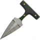 Damascus Push Dagger Micarta Green