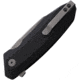 Damned Designs Wraith Black G10 Tumbled Folding Knife, 4.75in Closed, 3.25in Tumbled 14C28N Sandvik Stainless Blade, Black G10 Handle, WRAITH-BLK-G10-14C28N-SW