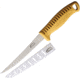 Danco 11in Fillet Knife, 11in Overall, 6in Satin Stainless Fillet Blade, Yellow Plastic Handle, ST-3201-6