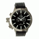 Danish Design Iq13q889 Chronograph Mens Watch - Black Leather Band, Satin SS Case, Black Face
