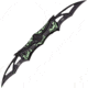 Dark Side Blades Dual Blade Linerlock A/O Green Folding Knife,3.5in,Stainless Steel,Standard Edge,Black,Black and Green,Aluminum Handle DSA004GB