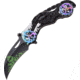 Dark Side Blades Fantasy Ghost Motorcycle A/O Folding Knife,3.25in,Aluminum Handle DSA003BK