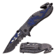 Dark Side Blades Folding Blade, 3.5in, Stainless Steel Blade, Black Stonewashed Stainless Steel Handle DS-A026BL