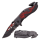 Dark Side Blades Folding Blade, 3.5in, Stainless Steel Blade, Black Stonewashed Stainless Steel Handle DS-A026RD
