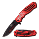 Dark Side Blades Folding Blade, 3.5in, Stainless Steel Blade, Red Aluminum Handle DS-A038RD