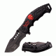Dark Side Blades Folding Blade, 3.5in, Stainless Steel Blade, Two-Tone Aluminum Handle DS-A044RD