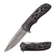 Dark Side Blades Folding Blade, 3.75in, Stainless Steel Blade, Stonewash Finish Stainless Steel Handle DS-A043SW