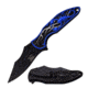 Dark Side Blades Folding Blade, 3.75in, Stainless Steel Blade, Tri-Color Anodized Aluminum Handle DS-A048BL