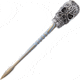 Darrel Ralph Custom Skull Push Rod Knife, 7.5in Overall, 5in Anodized Finish Titanium Blade, Sculpted 6Al-4V Titanium, SKULL PUSH ROD