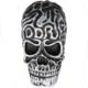 Darrel Ralph Sculpted Metal Skull With Metal Construction, Threaded End, Metal Construction, SKULL