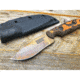 Dawson Knives Deep Notch Fixed Blade Orange Fixed Blade Knife, 7.25in Overall, 3.25in Arizona Copper Finish Cpm-3V Carbon Steel Blade, Black/Orange Sculpted G10, DW64094