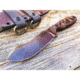 Dawson Knives Javalina Fixed Blade Orange Fixed Blade Knife, 8.38in Overall, 4in Arizona Copper Finish Cpm-3V Carbon Steel Blade, Black/Orange Sculpted G10 Handle, Black Kydex And Brown Leather Sheath, DW64179